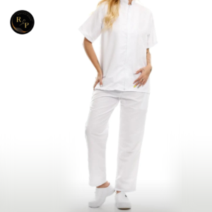 Camisa antifluido con velcro delantero