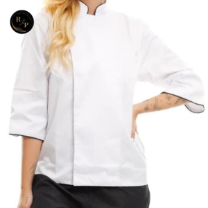 Chaqueta de chef en gabardina