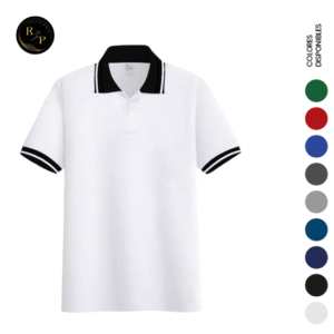 Camisa polo cuello y manga de color